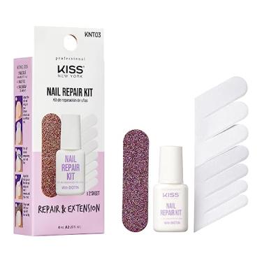 Imagem de KISS NEW YORK Kit De Reparo De Unhas Kiss New York Para Unhas Danificadas, Quebradas, Rachadas E Fracas, Cola Para Unhas Com Infusão De Biotina, Lixa De Unha E 2 Envoltórios De Unha, Feito Na Coreia