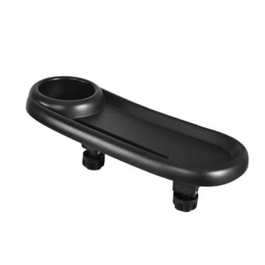 Imagem de Generic Bandeja de carrinho, suprimentos de louça de mão, bandeja de lanche infantil, mesa de jantar para bebês, Preto