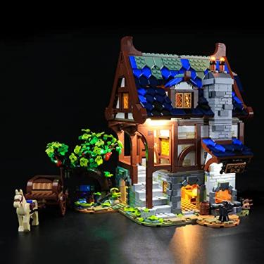 Imagem de GEAMENT LED Light Kit Compatible with Lego Medieval Blacksmith - Lighting Set for Ideas 21325 Building Model (Model Set Not Included)