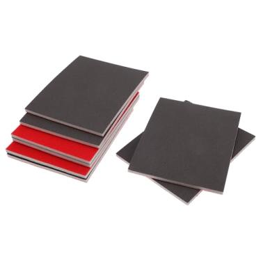 Imagem de TUCKBOLD 8 peças de esponja de lixa fina P1000 de 14 x 11 cm, laváveis para paredes de gesso de metal, madeira, pintura automotiva, plástico, faça você mesmo, 0,5 polegadas