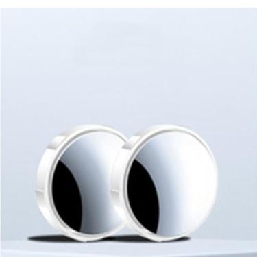 Imagem de Carro pequeno redondo, retrovisor, auxiliar, ponto cego reflexivo de alta definição, espelho de ponto cego de 360 graus, ventosa tipo 2 (branco)