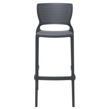 Imagem de Cadeira Tramontina Safira Alta Bar E Fibra De Vidro Grafite