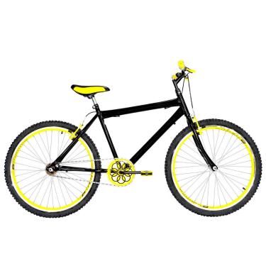 Imagem de Bicicleta Masculina Aro 26 Mtb Aero Cor Preta E Amarela