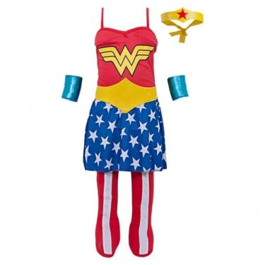 Imagem de Fantasia Infantil - Mulher Maravilha Tamanho M (6 A 8 Anos)