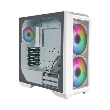 Imagem de Gabinete Cooler Master Haf 500 Lateral Vidro Temperado 2 Fans 200mm Led Branco H500-wgnn-s00