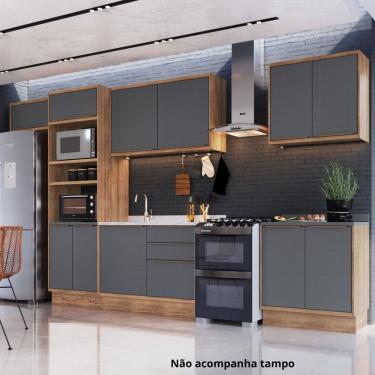 Imagem de Cozinha Completa 6 Peças 11 Portas Viena Freijó - Grafito