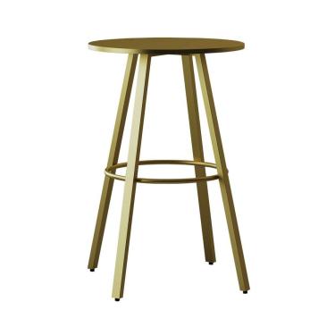 Imagem de Base Boston Aço Carbono Sala Jantar Cozinha Para Tampo Madeira Ou Vidro Dourado Light