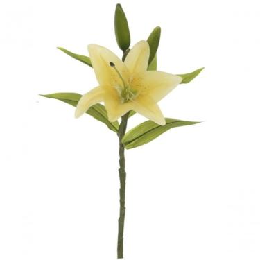 Imagem de Haste Flor Lirio Real Toque X4 Amarelo 37cm