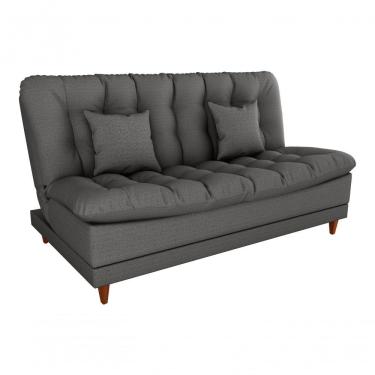 Imagem de Sofá Cama Duda Linho Linho Chumbo Matrix Sala Premium Original Linho 3 Lugares