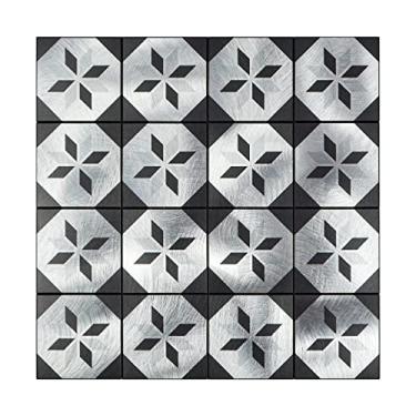 Imagem de Azulejo de alumínio autoadesivo Talavera mexicano para escadas de móveis de cozinha (1 folha)