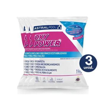Imagem de Kit 03 Cloros Oxy Power Multiação P/ Piscina 1kg Astralpool