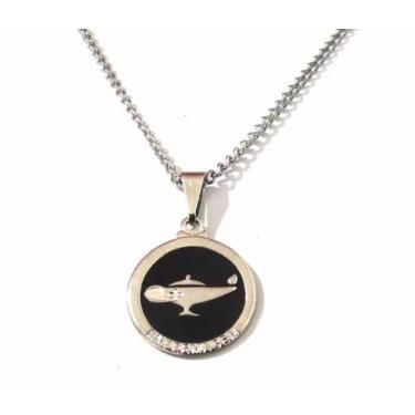 Imagem de Colar Cordão Lampada Enfermagem Folheado Níquel - Milena Folheados