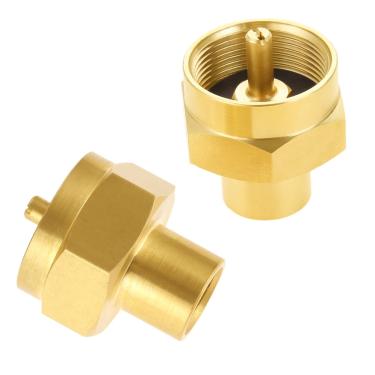 Imagem de ANPTGHT Adaptador De Recarga Para Botijão Gás Propano 1 Lb Com Rosca Npt Fêmea 1/4" E Conector Latão Tanque Lb, Conjunto 2 Unidades