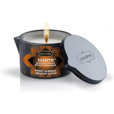 Imagem de KAMA SUTRA Vela De Massagem Ignite - Óleo Coco E Amêndoa Doce À Base Soja, 6 Oz/170 G, Hidratação Muscular Natural, Terapia Aquecimento, Relaxante Sensual