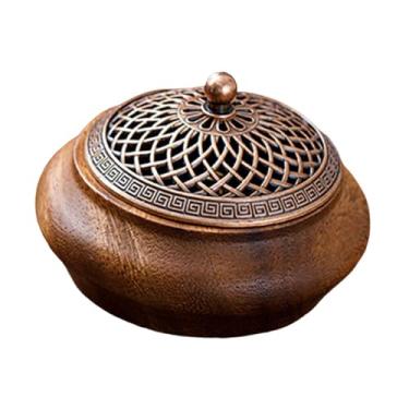 Imagem de Ｂｅｓｇａ Porta-incenso redondo com tampa, decoração para escritório, spa, quarto, armário, peça central de mesa, fragrância para casa