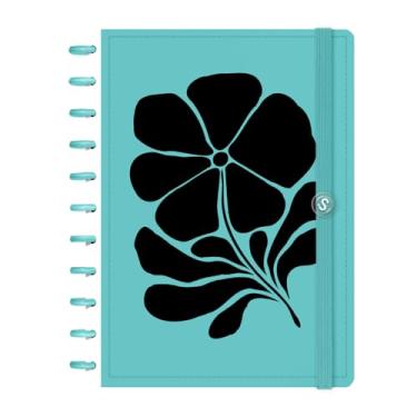 Imagem de Caderno de Disco ISCOOL Grande Flore(Ser) Gerânio Verde Oceano