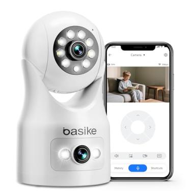 Imagem de Basike Câmera de Segurança, Wi-Fi 360º, 1080p Full HD, Visão Panorâmica e Detecção Humana-4MP, Monitoramento Inteligente, Áudio Bidirecional, Ideal para Residências e Empresas