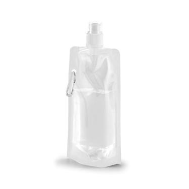 Imagem de Squeeze garrafa de água garrafinha dobrável levar na bolsa para academia 460ml Transparente (Transparente,3)
