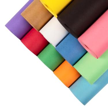 Imagem de Paclord Rolos de papel de construção multicoloridos de 61 x 3048 cm, feitos nos EUA, 20,4 kg/66 g/m2, 12 rolos – papel kraft colorido de luxo para projetos escolares e de arte, faça você mesmo
