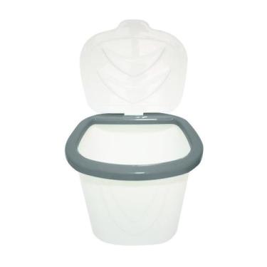 Imagem de lixeira de pia de plastico retangular com tampa colors 3l - KEITA, Bra