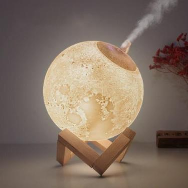 Imagem de Luminária Lua Umidificador 3D Difusor Usb Lua Cheia - Kingleen