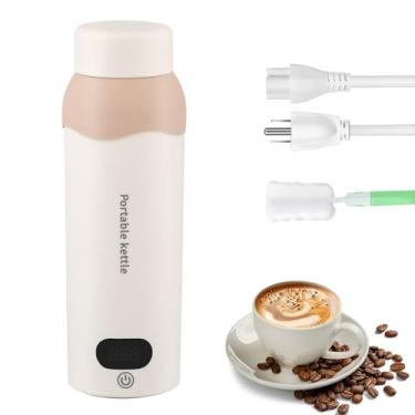 Imagem de Gichies Chaleira Elétrica Portátil De Viagem Em Aço Inoxidável 316, Pequena Caldeira Água, Aquecedor 450 Ml