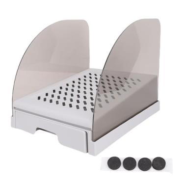 Imagem de GLOGLOW Rampa Elevada da Rampa de Gato Gato Passo da Gaveta do Desenho para Facilitar a Limpeza da Rampa de Areia Anti-lixo Com Pés de Borracha Não Deslizantes para Pequenos Gatos (Cinza)