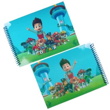 Imagem de Livro de Colorir Patrulha Canina Capa Dura 40 Desenhos Frente e Verso
