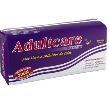 Imagem de Absorvente Geriatrico Adultcare s/ Fita 20 unidades