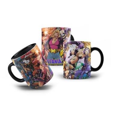 Imagem de Caneca de Porcelana Coleção Titania Super Herois 325mL - VilelaGG