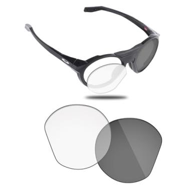 Imagem de Fiskr Lentes polarizadas de substituição compatíveis com óculos de sol Oakley Clifden OO9440, resistente a impactos e ajuste perfeito - fotocromática transparente a cinza