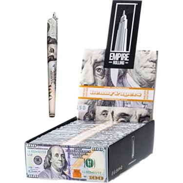 Imagem de Empire Rolling Papel Para Cigarros Com Nota De 100 Dólares (Benny Original (20 G/M²), Caixa 24 Carteiras (480 Papéis))