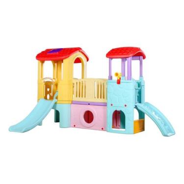 Imagem de Playground 3x1 Escorregador Túnel Casinha Infantil Colorido Gigante - 