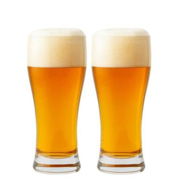 Imagem de Jogo 2 Copo de Cerveja Chopp de Vidro Tulipa Bar Restaurante 315ml Em 