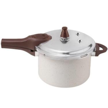 Imagem de Panela de Pressão Brinox Pressure 4,2L Alumínio Revestimento Cerâmico,