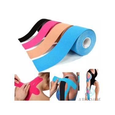 Imagem de Bandagem Elástica 5Cm X 5M - Fita Kinesio Tape Fisioterapia - NoBrand,