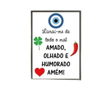 Imagem de Quadro Para Afastar Más Energias 33X24Cm Moldura Preta