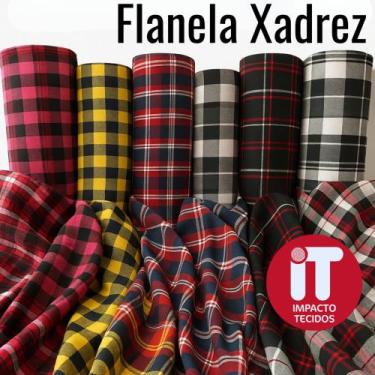 Imagem de Tecido Flanela Xadrez Flanelado 1 metro x 1,40- Varios modelos - Impac