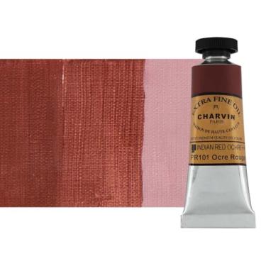 Imagem de Charvin Extra Fine Professional Indian Red Ochre Artist Oil Paint 20 ml - Triple-Milled for Smoothness, Rich Texture, Poppy Oil-Based, Light-Fast, Handmade Oil Color Paints for Professionals