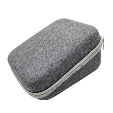 Imagem de OIIBWQ Estojo de transporte, bolsa de armazenamento, zíper à prova de choque, estojo de viagem rígido, protetor para acessórios de de pressão do, Cinza