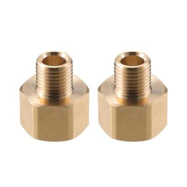 Imagem de VekAuto Conector de lavadora de pressão, M22 x 1,5 a 9 mm M14x1,5 adaptador macho e fêmea conector de mangueira de parafuso de latão universal para lavadora de pressão conexão rápida latão tom cobre