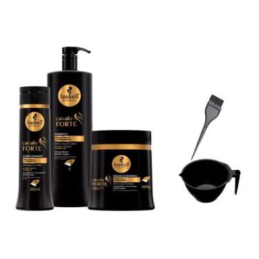 Imagem de Kit Haskell Cavalo Forte Shp 1L Cnd 300ml Másc 500g +Cumbuca