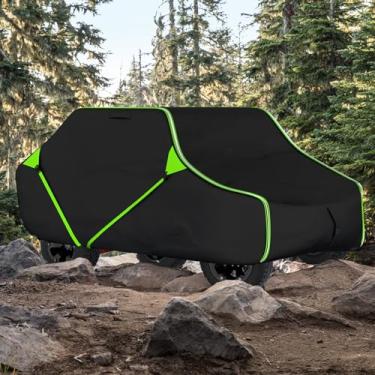 Imagem de InTimesAuto 125 Inch UTV Cover for Polaris Ranger RZR, Can-Am Defender Maverick Commander, Yamaha Wolverine, Kawasaki Mule, Honda Pioneer, Black 600D Side by Side Cover Protection for 2-3 Seater UTV