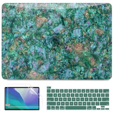 Imagem de BELKA Compatível com MacBook Pro 13 polegadas Capa M2 2025 2024 2023 2022-2016 A2338 M1 A2251 A2289 A2159 A1989 A1708 A1706, capa rígida de plástico + capa de teclado + protetor de tela. Pérola verde