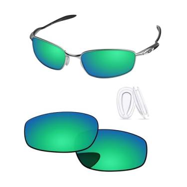 Imagem de PapaViva Lentes de substituição para óculos de sol Oakley Blender OO4059 Armação Pro + Verde azulado polarizado
