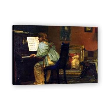 Imagem de Between The Sittings John Lavery Iconic Realist Portrait & War Scene Canvas Art – Decoração de parede irlandesa atemporal para casa emoldurada 39,98 x 56 cm