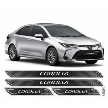Imagem de Kit Soleira Diamante Corolla 2015/2019 Cromada Resinada - Resitank