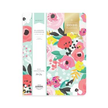 Imagem de Blue Sky Agenda mensal Day Designer 2026, janeiro de 2026 a dezembro de 2026, 21,6 x 28 cm, capa flexível transparente, encadernação grampeada, hortelã de jardim secreto