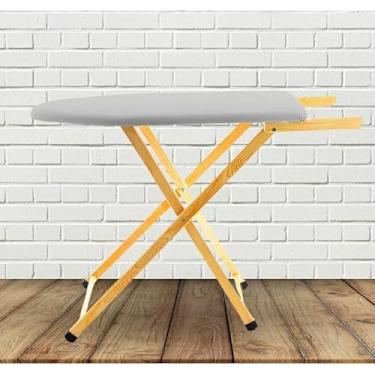 Imagem de Tábua De Passar Roupa Dobrável Madeira Passadeira Full