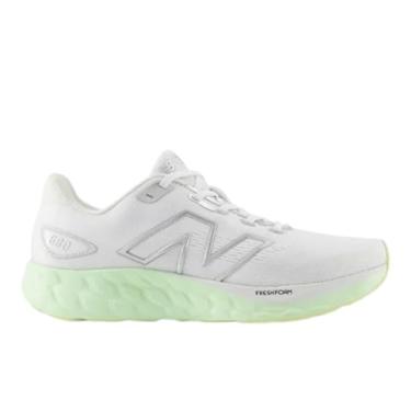Imagem de New Balance Tênis de corrida feminino Fresh Foam 680 V8, Branco/reflexo/água melão, 9 Wide
